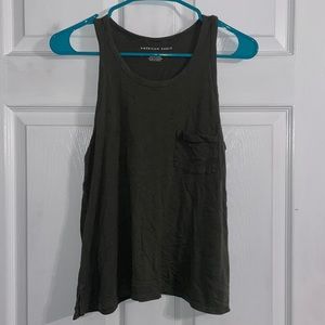 American Eagle Olive Green Tank Top Small